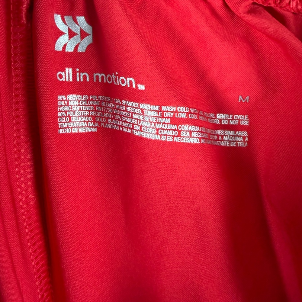 All In Motion Women's Woven High-Rise Bow Track Pants - Red M - Picture 6 of 7